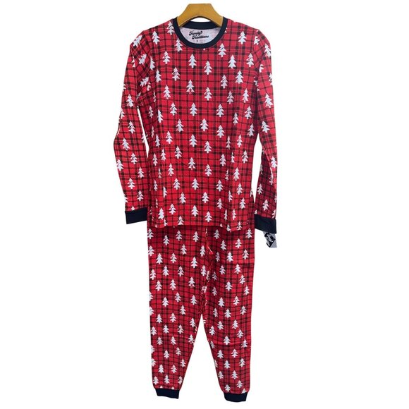 Family Traditions Christmas Tree Pajama Set XL 95% Cotton 5% Lycra - Picture 1 of 5